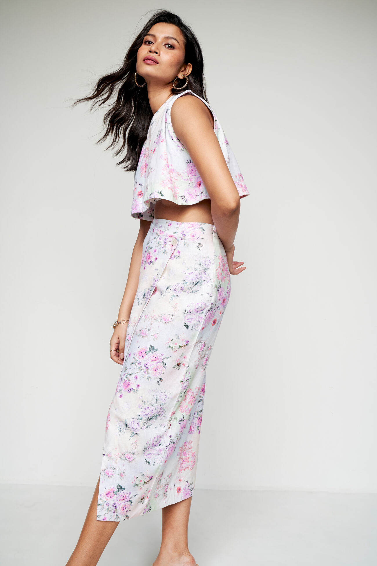 Pastel Petals Co-ords Set, Pink, image 3